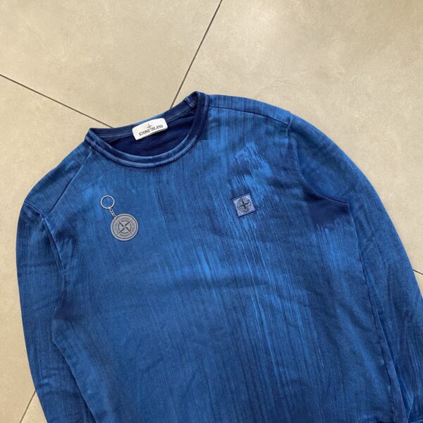 HAND BRUSHED CREWNECK BLUE