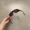 GLASSES STONE RED