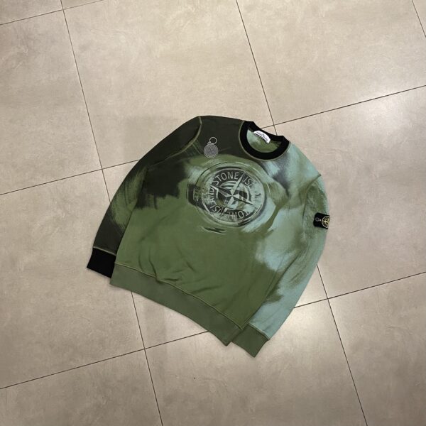 CREWNECK PRINT LOGO GREEN