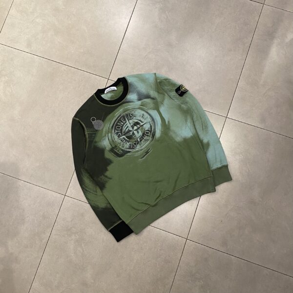 CREWNECK PRINT LOGO GREEN