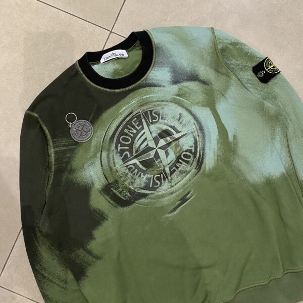 CREWNECK PRINT LOGO GREEN