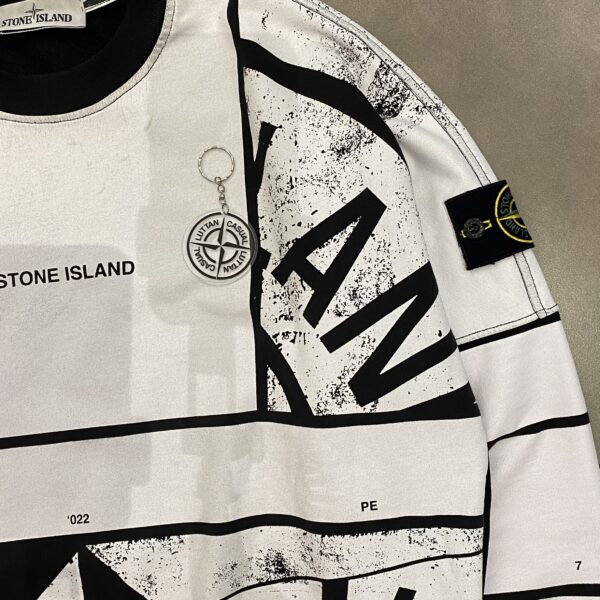 STONE ISLAND LOGO BLACKWHITE
