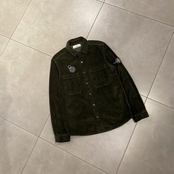 OVERSHIRT BUTTON CORDU OLIVE