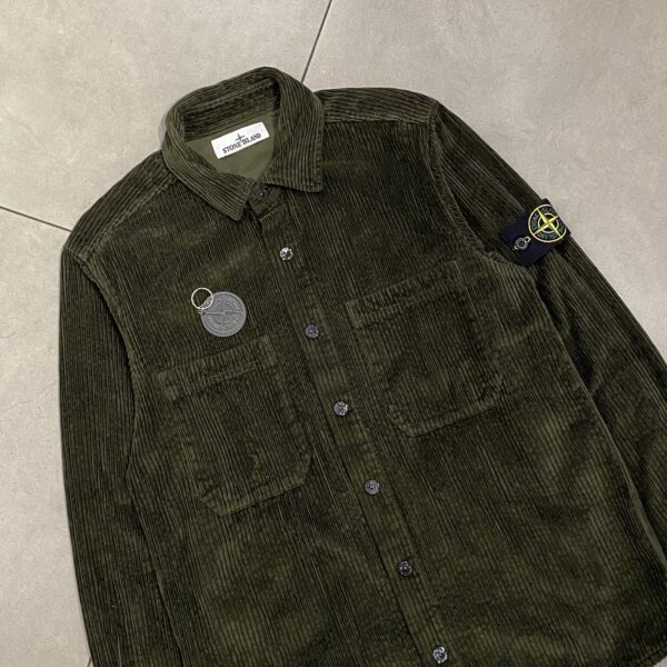 OVERSHIRT BUTTON CORDU OLIVE