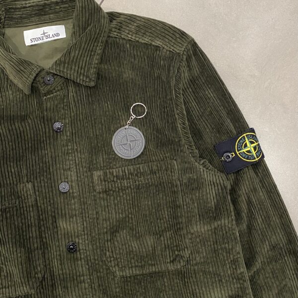 OVERSHIRT BUTTON CORDU OLIVE