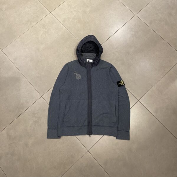 HOODIE KNIT STONE GREY