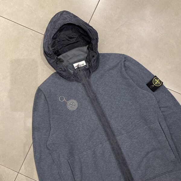 HOODIE KNIT STONE GREY