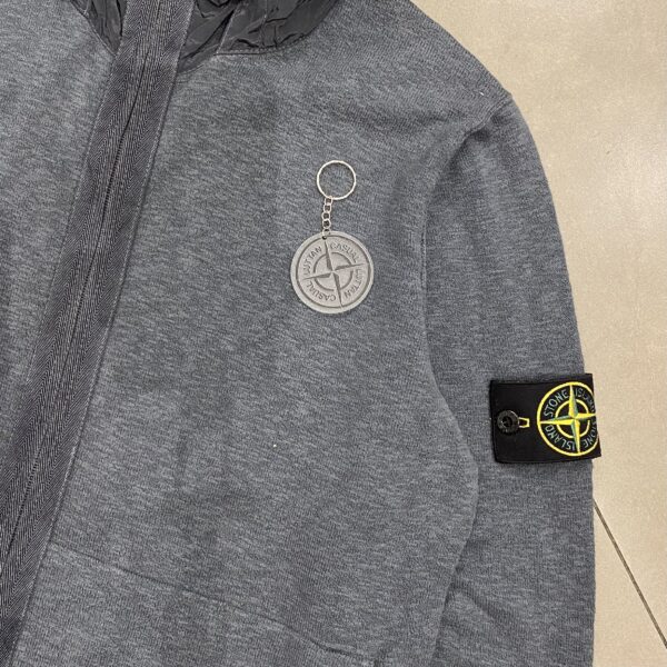 HOODIE KNIT STONE GREY