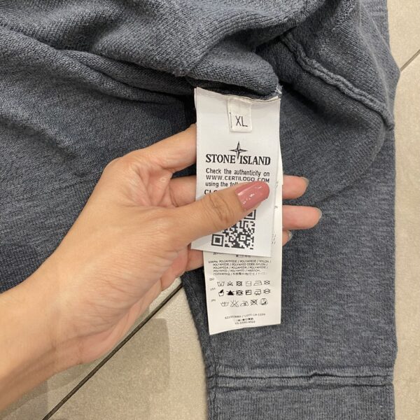 HOODIE KNIT STONE GREY