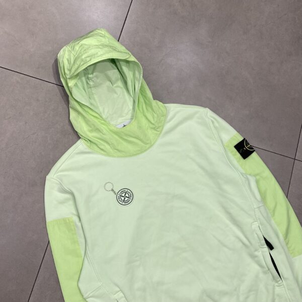 HOODIE GREEN WITH NYLON