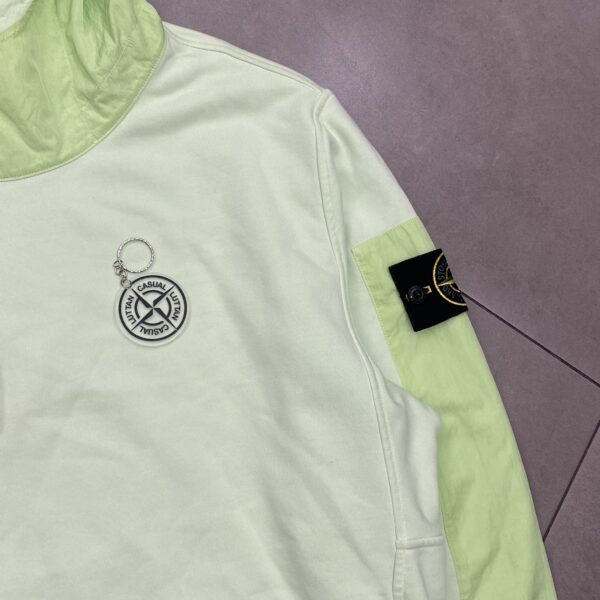 HOODIE GREEN WITH NYLON