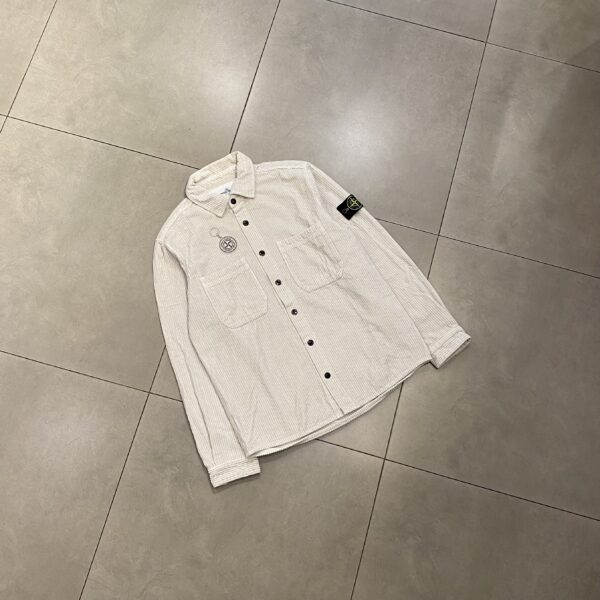 OVERSHIRT CORDU BROKEN WHITE - M