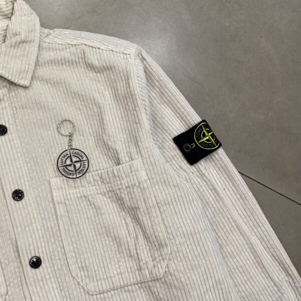 OVERSHIRT CORDU BROKEN WHITE - M