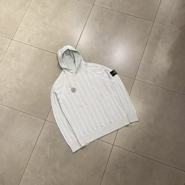 HOODIE KNIT ICE BLUE - L