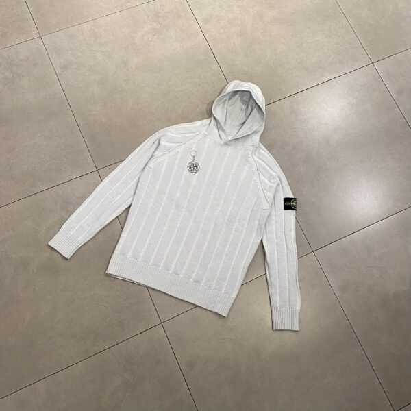 HOODIE KNIT ICE BLUE - L