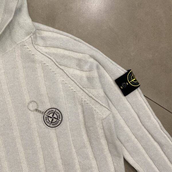 HOODIE KNIT ICE BLUE - L