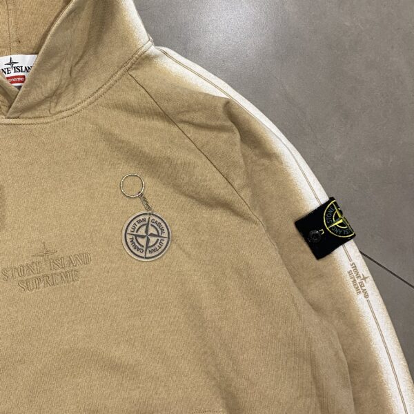 SUPREME X STONE ISLAND HOODIE - L