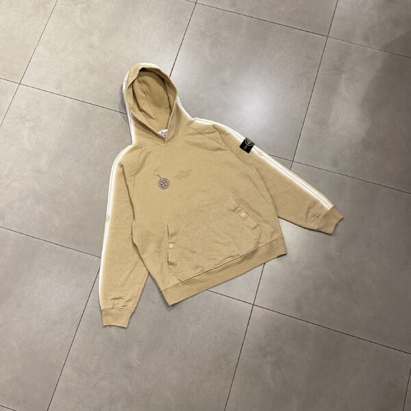 SUPREME X STONE ISLAND HOODIE - L