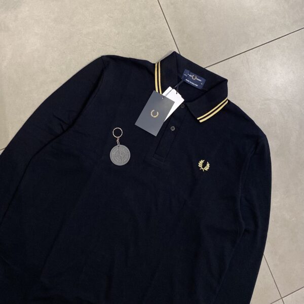 POLO SHIRT TIPPED GOLD - M L XL