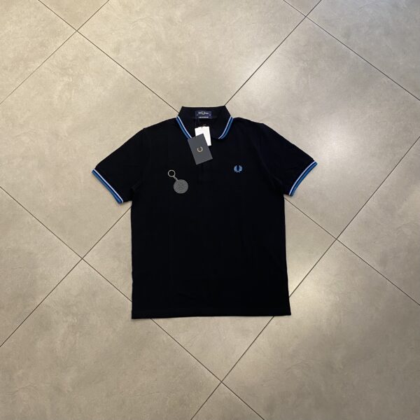 POLO SHIRT TIPPED BLUE - M