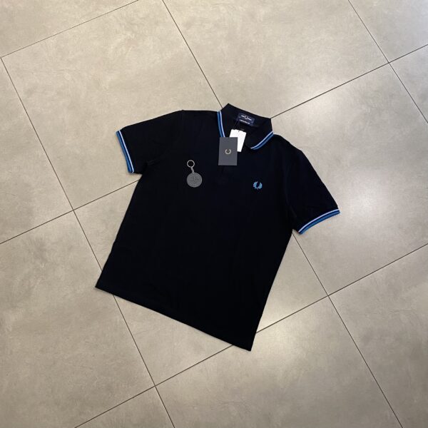 POLO SHIRT TIPPED BLUE - M