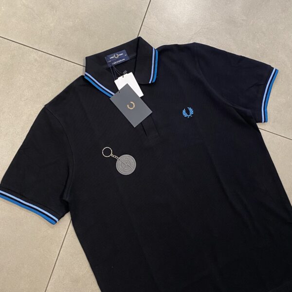 POLO SHIRT TIPPED BLUE - M
