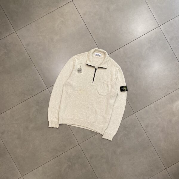 HALFZIP KNIT CREME - M