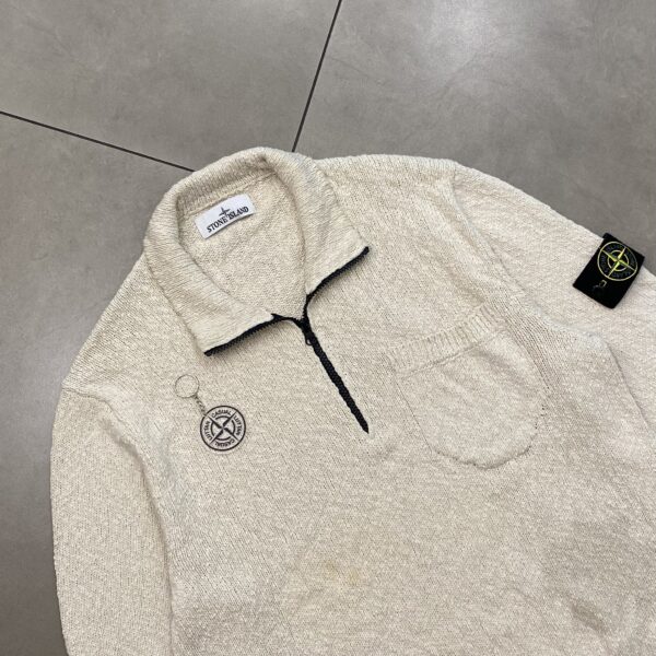 HALFZIP KNIT CREME - M