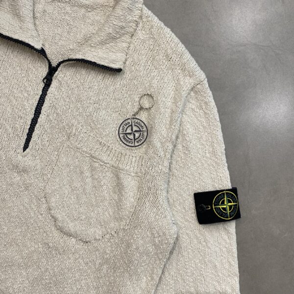 HALFZIP KNIT CREME - M